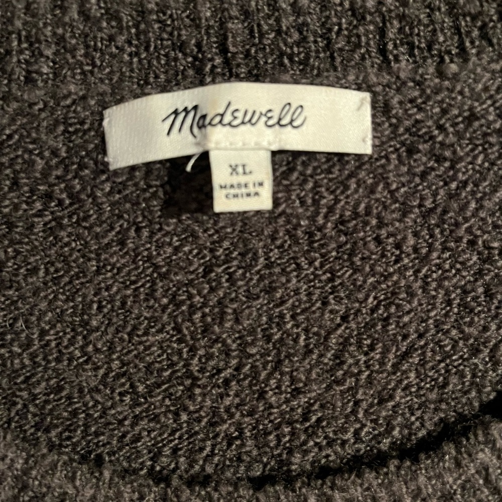 Madewell Charcoal Gray Sweater with Floral Accents - Picture 4 of 4